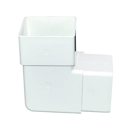 Floplast RBS1W 65mm White Square 90� Downpipe Bend