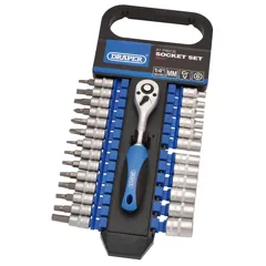 Draper 16370 ¼ Inch Drive Socket Set, 27 Piece (Including Free Magnetic Tray)