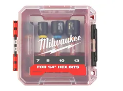 Milwaukee Shockwave 1/4 Inch Nut Driver Set Gen 2, 4 Piece (4932492445)