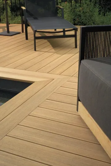 Elements Deck Board Square Edge 25x89x4880mm Weathered Teak