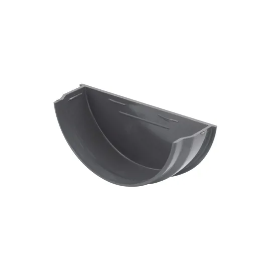 Floplast RE2AG 112mm Anthracite Grey Half Round Internal Gutter Stop End