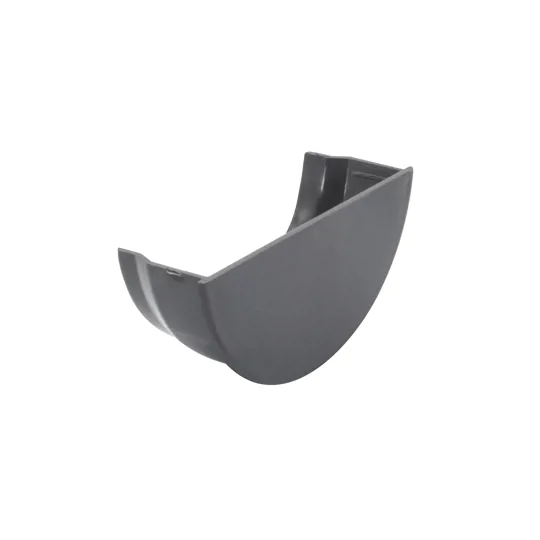 Floplast RE2AG 112mm Anthracite Grey Half Round Internal Gutter Stop End