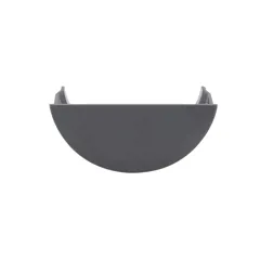 FloPlast RE2AG 112mm Anthracite Grey Half Round Internal Gutter Stop End