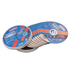 Faithfull Inox Cut Off Wheels, 115 x 22mm (Pack of 10)