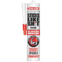 Evo-Stik 'Sticks Like Sh*t' Adhesive Clear, 290ml